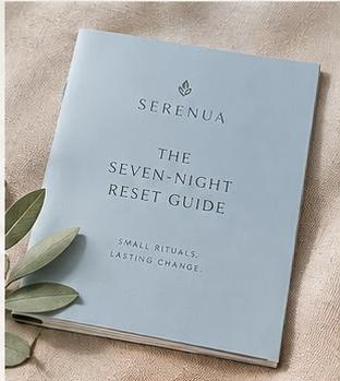 Serenua Seven-Night Reset Guide in soft blue, original product image